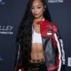 Shop Jessica Jarrel Lot Patrol Private Screening Black and Red Leather Jacket For Men and Women