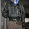 Shop KidSuper The Boy Who Jumped The Moon Black Leather Jacket