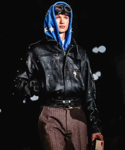 Shop KidSuper The Boy Who Jumped The Moon Leather Jacket
