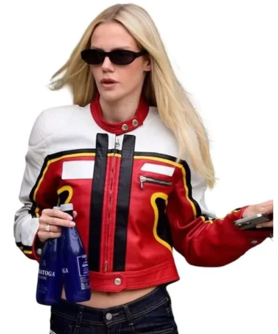 Shop L A California 2026 Street Style Laura Abla Schmitt Motorcycle Leather Jacket On Sale