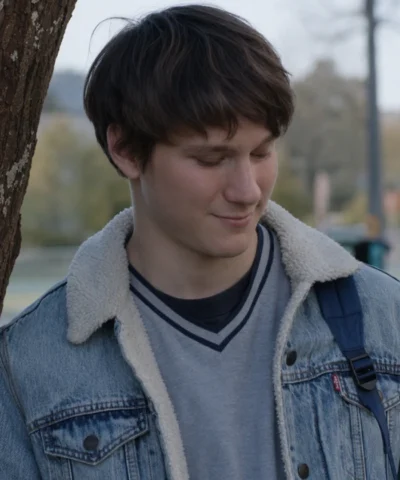 Shop Miles Jacob TV Series Elle S01 Moskovitz Blue Jacket 
