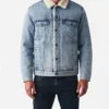 Shop Miles Jacob TV Series Elle S01 Moskovitz Blue Shearling Denim Jacket 