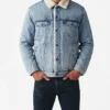 Shop Miles Jacob TV Series Elle S01 Moskovitz Blue Shearling Jacket 