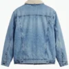 Shop Miles Jacob TV Series Elle S01 Moskovitz Shearling Denim Jacket 