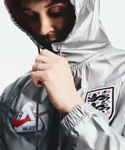 Shop Nike x Palace Fifa World Cup 2026 England Silver Reflective Anthem Jacket