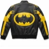 Shop Now Batman Black and Yellow Lambskin Leather Jacket