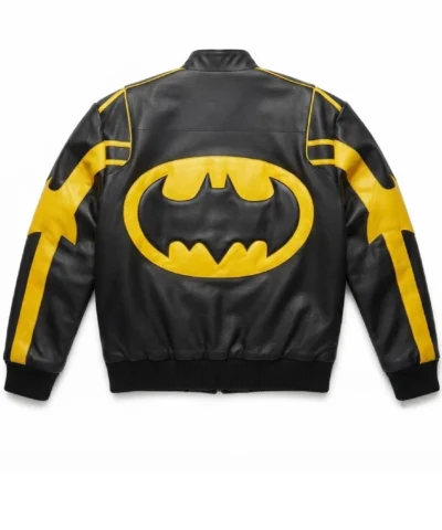 Shop Now Batman Black and Yellow Lambskin Leather Jacket