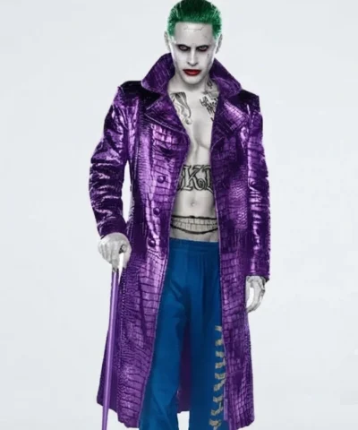 Shop Now Joker Purple Button Crocodile Coat For Sale 
