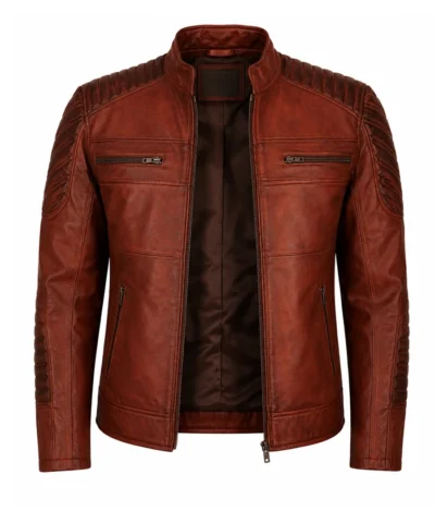 Shop Now Mens Brown Killing Joke Real Leather Biker Jacket