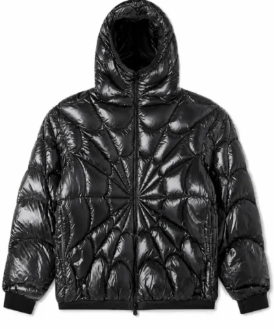 Shop Now Spider Hooded Black Padded Jacket