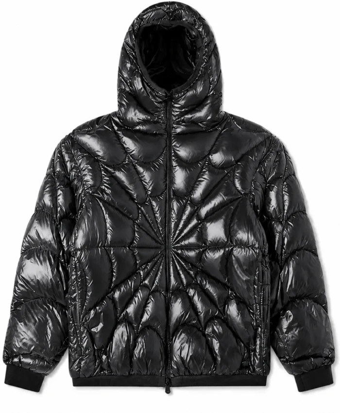Shop Now Spider Hooded Black Padded Jacket