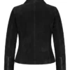 Shop Now Womens Suede Leather Black Harrington Jacket