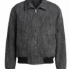 Shop Seth Numrich 2026 TV Series The Boroughs S01 Blaine Shaw Grey Wool Jacket 