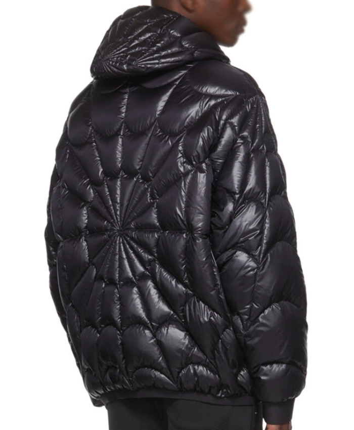 Shop Spider Hooded Black Padded Jacket
