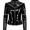 Shop The Black Cats Halloween Cosplay Cropped Leather Jacket