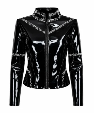 Shop The Black Cats Halloween Cosplay Cropped Leather Jacket