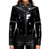 Shop The Black Cats Halloween Cosplay Cropped Leather Jacket For Women