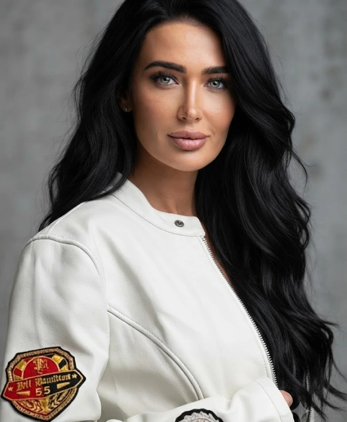 Shop Veronika Mudra Lewis Hamilton White Jacket