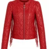 Sitcom Hannah Montana Red Leather Jacket For Sale