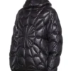 Spider Hooded Black Padded Jacket