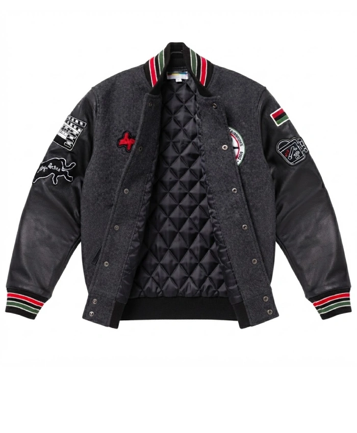 Spike Lee Full Snap Black Wool Varsity Jacket
