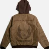 Star Wars Phantom Menace Qui Gon Jinn Jedi Master 25th Anniversary Brown Hooded Work Jacket On Sale