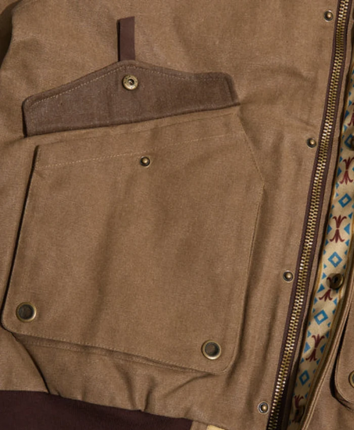 Star Wars Phantom Menace Qui Gon Jinn Jedi Master 25th Anniversary Brown Hooded Work Jacket