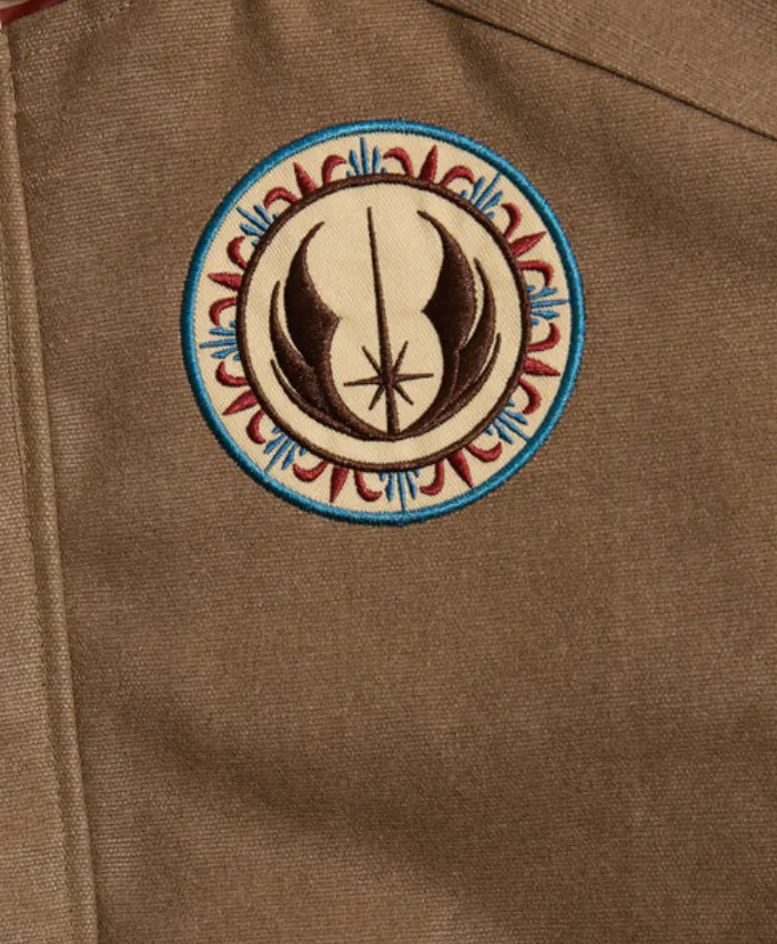 Star Wars Phantom Menace Qui Gon Jinn Jedi Master 25th Anniversary Brown Work Jacket