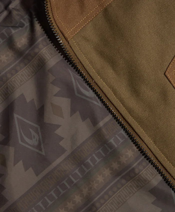 Star Wars Series The Mandalorian Mudhorn Signet Brown Canvas Bomber Jacket