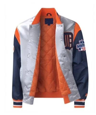 Starter Gray Detroit Tigers Satin Jacket
