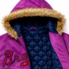 Supreme x Atlanta Braves Purple Satin Hooded Jacket On Sale