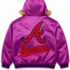 Supreme x Atlanta Braves Purple Satin Jacket