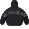 Supreme x Mens Faux Fur Reversible Hooded Track Black Jacket