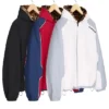Supreme x Mens Faux Fur Reversible Hooded Track Jacket