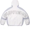 Supreme x Mens Faux Fur Reversible Hooded Track White Jacket