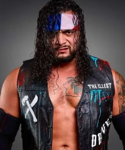TNA World Champion 2026 Mike Santana The Illest Leather Vest 