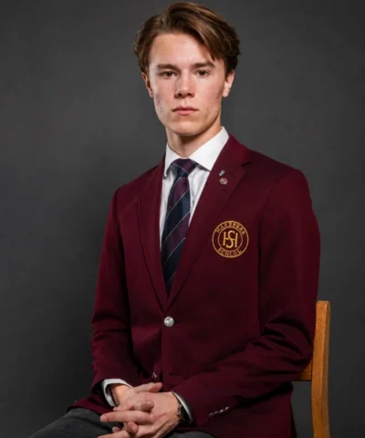 TV Series Young Royals Students Maroon Uniform Blazer