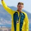 Team Australia Olympics Paris 2026 Yellow And Blue Fleece Jacket