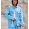 Teyana Taylor Paris Fashion Week 20262027 Oversized Denim Jacket