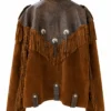 The McBee Dynasty S03 Allie Eklund Suede and Leather Fringe Jacket