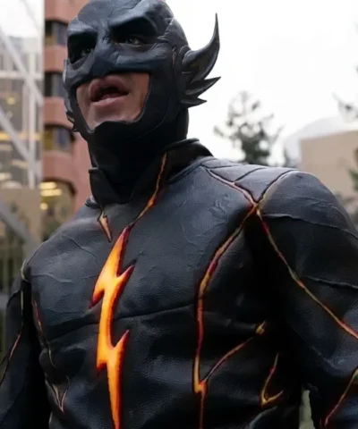 Todd Lasance The Flash Edward Clariss Rival Black Racer Leather Jacket