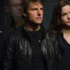 Tom Cruise Mission Impossible Rogue Nation 05 Black Real Leather Jacket