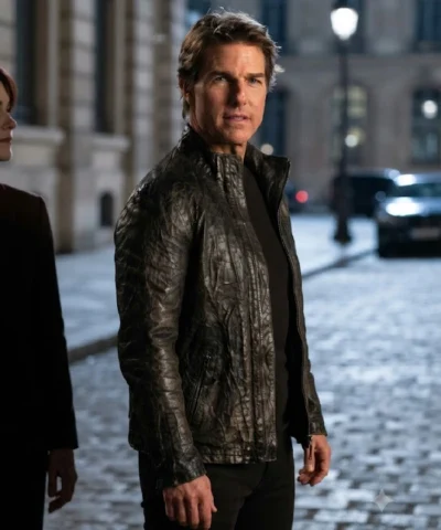 Tom Cruise Mission Impossible Rogue Nation 05 Ethan Hunt Black Real Leather Jacket