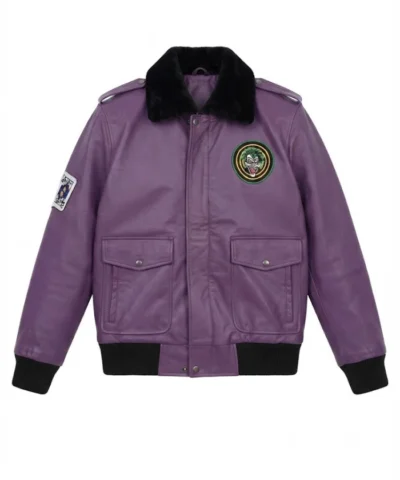 Tracey Walter Batman Bob the Goon Joker Purple Leather Jacket