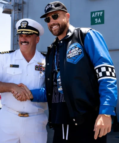 Travis Kelce NASCAR San Diego Leather Jacket