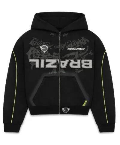 Travis Scott Cactus Jack x Nike x Brazil Black Fleece Hooded Jacket