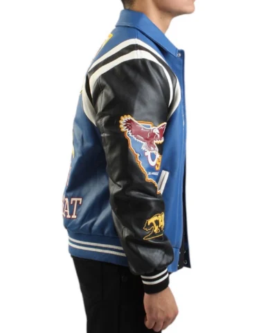 True Religion Blue Varsity Jacket