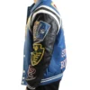 True Religion Wool with Leather Blue Jacket
