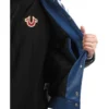 True Religion Wool with Leather Blue Varsity Jacket On Sale