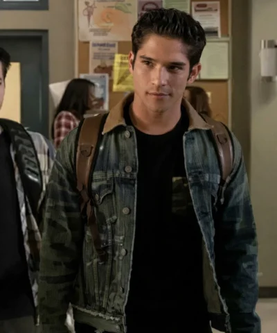 Tyler Posey Teen Wolf Season 4 Scott McCall Black Denim Trucker Jacket